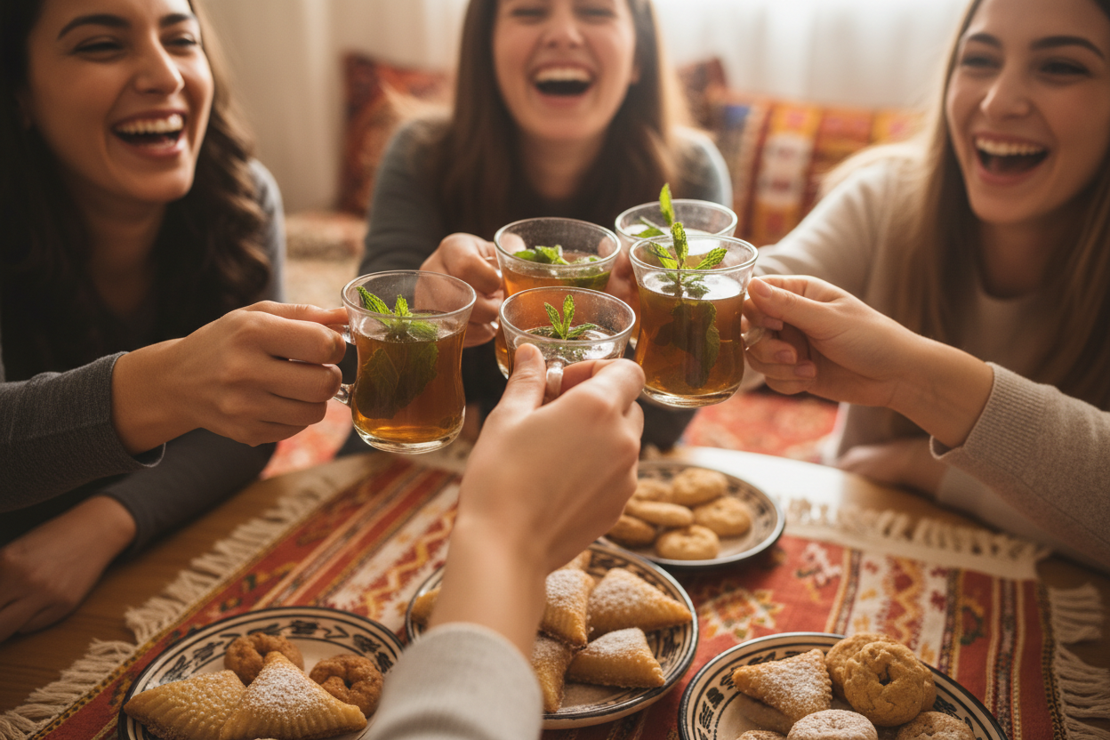 Joie et sourires autour du thé